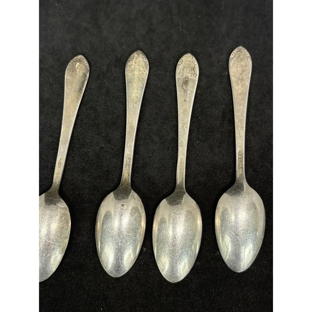 LOT OF 6 c1932 WALDORF ASTORIA HOTEL SILVER PLATED DEMITASSE COFFEE SPOONS